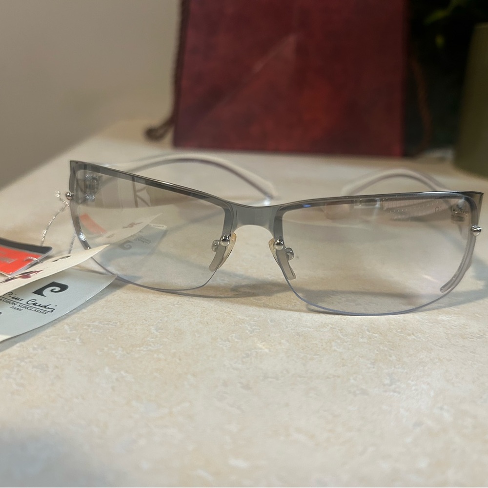 Pierre Cardin Paris Fashion Sunglasses Polycarbonate UV400 Silver Reflective